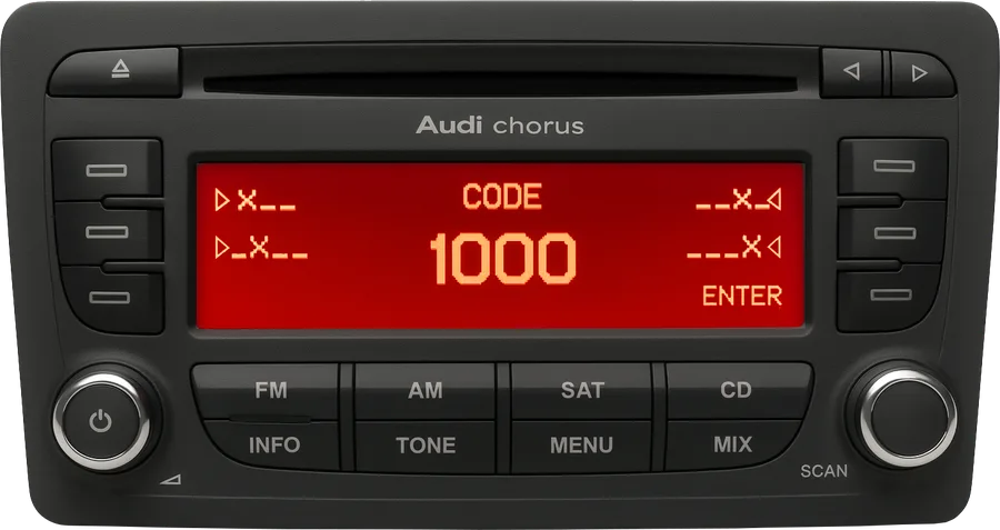 Audi Chorus II+ (double-DIN) radio